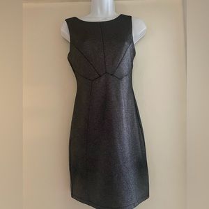 SEXY FITTED BLACK SILVER SHIMMER DRESS